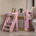 Addreen Safety Baby Learning Tower Folding Adjustable Bath Step Stool Toys for Kids to Learn - Image 3