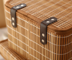 Addreen Set 3 Handmade Natural Baskets for Home Decor and Bathroom Storage with Bamboo Lids Good Selling Affordable - Image 2