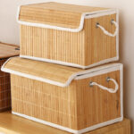 Addreen Set 3 Handmade Natural Baskets for Home Decor and Bathroom Storage with Bamboo Lids Good Selling Affordable - Image 3