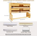 Addreen Wholesale Bamboo Wood 3-in-1 Storage Boxes Rectangle Shape with Slide Cutter for Home and Kitchen Use - Image 3