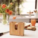 Addreen Wholesale High Quality Bamboo Wooden Slicer for Homemade Bread Mini Bamboo Bagel Cutter Bread Slicer - Image 3