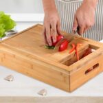 Adreen Bamboo Butcher Block Artifacts Kitchen Cutting Board with Containers for Vegetable Shredding - Image 2