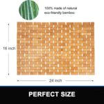 Bathroom Rugs Rectangular Waterproof Non Slip Easy Clean 16x24 Inch Natural 1 Pc - Image 2