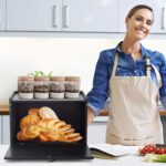 Black Bamboo Modern Sustainable Freshness Preservation Bread Box Large Capacity Kitchen Countertop Storage Container Bin - Image 2