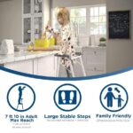 Custom Indoor Children's Safety Telescopic Folding Ladder Stool Multifunctional Herringbone Ladder Home Office Stool - Image 3