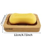 Custom Modern Rectangular Bamboo Soap Case Holder Eco-Friendly 100% Natural Wood Sustainable Home Bathroom Set with Soap Dish - Image 4