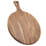 Eco-Friendly Acacia Wood Serving Board for Pizza Bread Charcuterie with Handle for Home Kitchen Use - Image 3