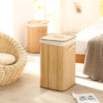 Factory Direct Durable Hot Sale Large Eco-Friendly Multifunction Folding Bamboo Laundry Bags Baskets Kitchen Storage CE - Image 3