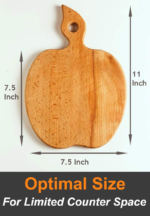 Hot Selling Bamboo Wood Cutting Board Cheese Serving Platter Apple Shape with Handle Custom Size Eco-Friendly for Kitchen Use - Image 3