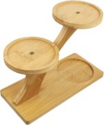 Indoor 3-Tier Bamboo Succulent Plant Stand with Contemporary Design Powder Coated Finish for Tabletop Garden Use - Image 2