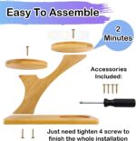 Indoor 3-Tier Bamboo Succulent Plant Stand with Contemporary Design Powder Coated Finish for Tabletop Garden Use - Image 4