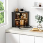 Large Two-Layer Black Bread Box 10kg Capacity Counter Pantry Shelf for Kitchen Countertop Homemade Bread Storage Preservation - Image 3