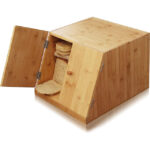 Modern Bamboo Large Capacity Bread Bin Eco-Friendly Customized Storage Box for Kitchen Restaurants Cafes Camping