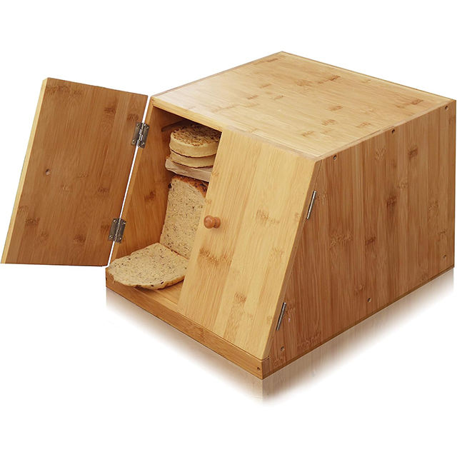 Modern Bamboo Large Capacity Bread Bin Eco-Friendly Customized Storage Box for Kitchen Restaurants Cafes Camping01 Modern Bamboo Large Capacity Bread Bin Eco-Friendly Customized Storage Box for Kitchen Restaurants Cafes Camping - Image 1
