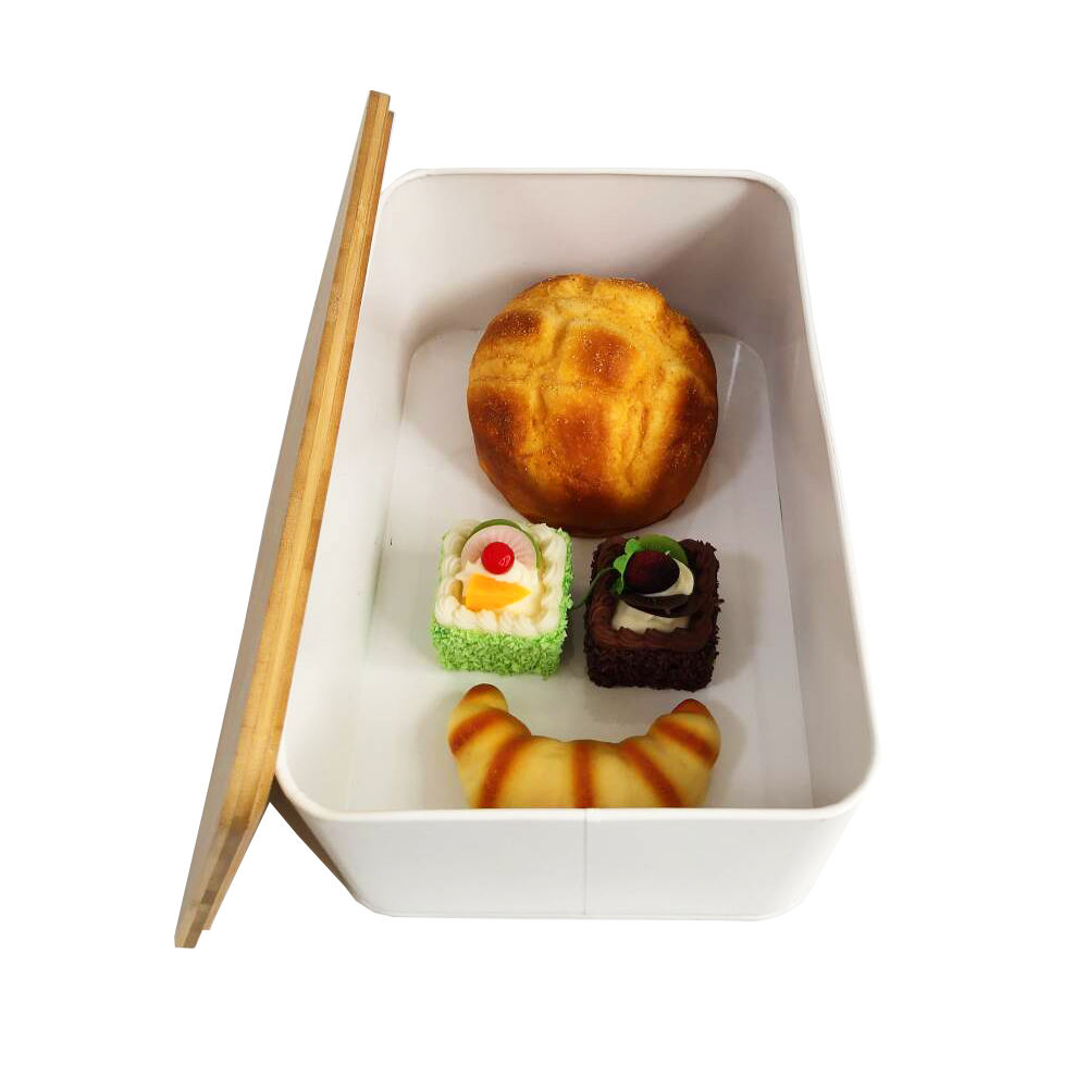 Modern Design Stackable Storage Bins for Food Rectangle Kitchen Bread Box Bamboo Lids Aluminum Handle PET Injection Stackable01 Modern Design Stackable Storage Bins for Food Rectangle Kitchen Bread Box Bamboo Lids Aluminum Handle PET Injection Stackable - Image 1