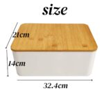 Modern Design Stackable Storage Bins for Food Rectangle Kitchen Bread Box Bamboo Lids Aluminum Handle PET Injection Stackable - Image 2