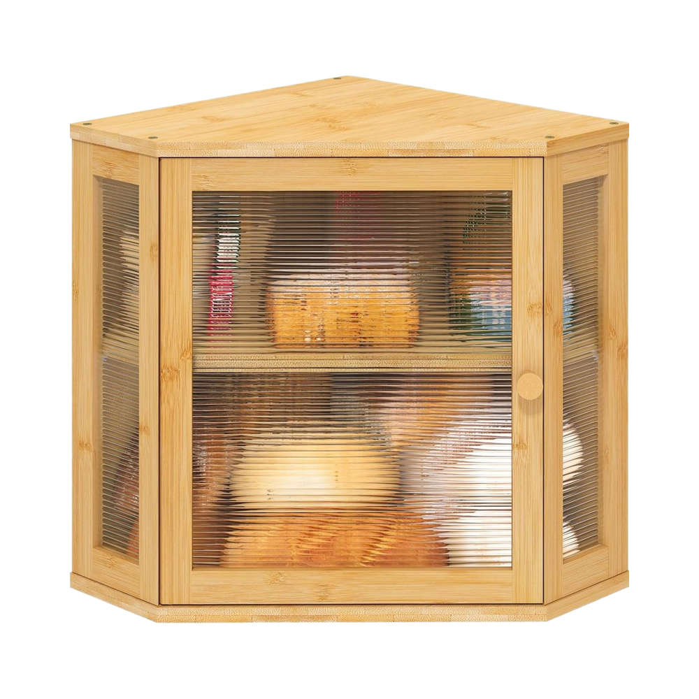 Modern Kitchen Counter Bread Box Large Capacity Bamboo Wood Acrylic Wavy Door Panel 5kg Load Organization for Food Storage01 Modern Kitchen Counter Bread Box Large Capacity Bamboo Wood Acrylic Wavy Door Panel 5kg Load Organization for Food Storage - Image 1