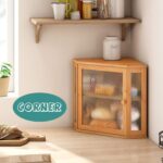 Modern Kitchen Counter Bread Box Large Capacity Bamboo Wood Acrylic Wavy Door Panel 5kg Load Organization for Food Storage - Image 2