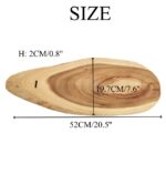 Natural Bark Edge Serving Platter Rustic Tree Bark Wood Cutting Board Chopping Board 2.0cm Thick Dishwasher Safe Durable - Image 3