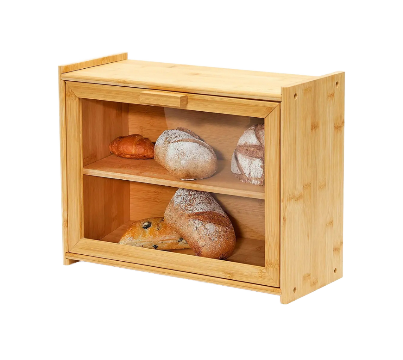Vintage Retro Bamboo Bread Box Rectangular Modern Design Wooden Bread Bin Rustic Farmhouse Lacquer Technics 5kg Food Storage01 Vintage Retro Bamboo Bread Box Rectangular Modern Design Wooden Bread Bin Rustic Farmhouse Lacquer Technics 5kg Food Storage - Image 1