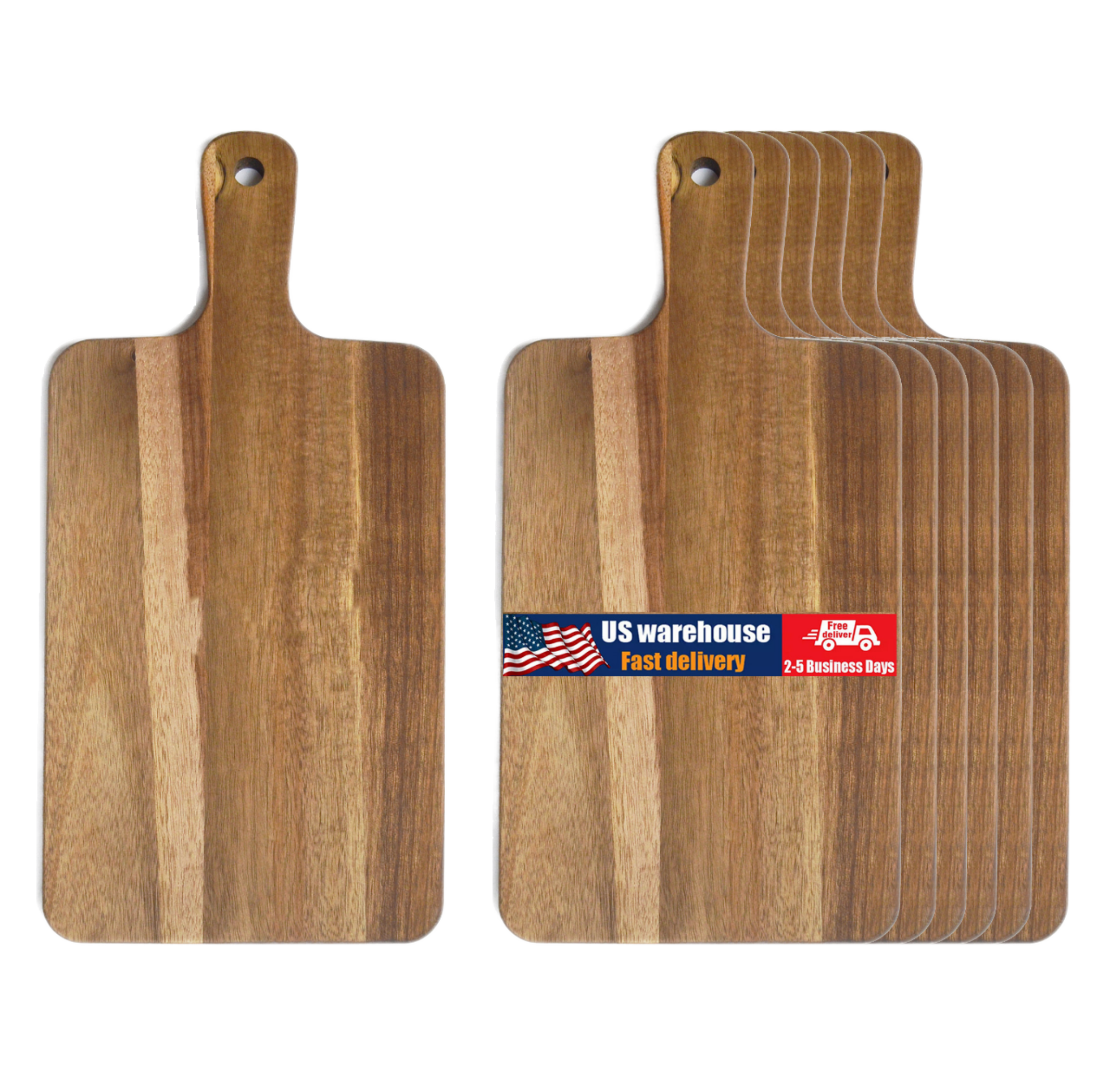 Wholesale 15 X 7 Inch Plain Acacia Wood Cutting Board Epoxy Resin Art with Handles Chopping Blocks for Serving Free Shipping USA01 Wholesale 15 X 7 Inch Plain Acacia Wood Cutting Board Epoxy Resin Art with Handles Chopping Blocks for Serving Free Shipping USA - Image 1