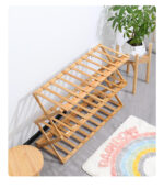 Wholesale Three-Layer Foldable Custom Modern Bamboo Shoe Rack Tools Storage for Kitchen-Eco-friendly Indoor Space-Saving