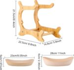 2-Tier Large Capacity Modern Sustainable Kitchen Counter Organizer Fruit Vegetable Storage Stand Bamboo Wood Top Food Storage - Image 2