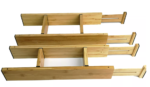 2022 New Arrivals Christmas Gifts Kitchen Drawer Dividers Household Solid Bamboo Standing Type Storage Holders & Racks - Image 3