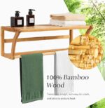 2022 New Arrive Market Hot Sell ECO-Friendly Bamboo Wall Bathroom Rack Storage Shelf - Image 2