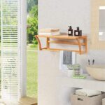 2022 New Arrive Market Hot Sell ECO-Friendly Bamboo Wall Bathroom Rack Storage Shelf - Image 3