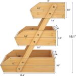 2022 Top Rank Hot Sale Large Bamboo Fruit & Vegetable Storage Basket Rack New Design for Efficient Home Organization