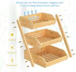 2022 Top Rank Hot Sale Large Bamboo Fruit & Vegetable Storage Basket Rack New Design for Efficient Home Organization - Image 2