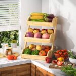 2022 Top Rank Hot Sale Large Bamboo Fruit & Vegetable Storage Basket Rack New Design for Efficient Home Organization - Image 3