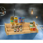 3-Tier Eco-Friendly Wood Bamboo Spice Rack Organizer Space-Saving Folding Rack for Home Seasoning Cosmetics & Cookery - Image 2