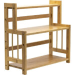 3-Tier Modern Eco-Friendly Bamboo Wooden Kitchen Countertop Spice Rack Multi-functional Storage for Spice Skin Care Makeup