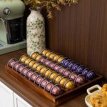 Acacia Wood Eco-Friendly Coffee Pod Holder Tray Compatible Pods Organizer Drawer Insert Storage Stand Capsule Holder Coffee Bar - Image 2