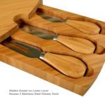 Addreen 2023 New Design Bamboo Cheese Charcuterie Board High Quality - Image 3