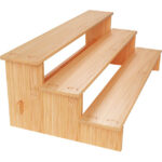 Addreen 3-Tier Bamboo Modern Sustainable Non-Folding Standing Multifunction Spice Rack Organizer Cabinet Pantry Storage Kitchen