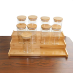 Addreen 3-Tier Expandable Bamboo Retractable Spice Rack Kitchen Cabinet Organizer Storage Holder - Image 3