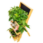 Addreen 3-tiers Outdoor Indoor Planters Gardening Flower Pots Vertical Raised Garden Planter Bamboo Wood Shelf Plant Stand