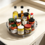 Addreen 360 Degree Full Rotating Freestanding Food Grade Plastic Lazy Susan Spice Organizer - Image 2