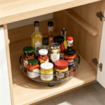 Addreen 360 Degree Full Rotating Freestanding Food Grade Plastic Lazy Susan Spice Organizer - Image 3