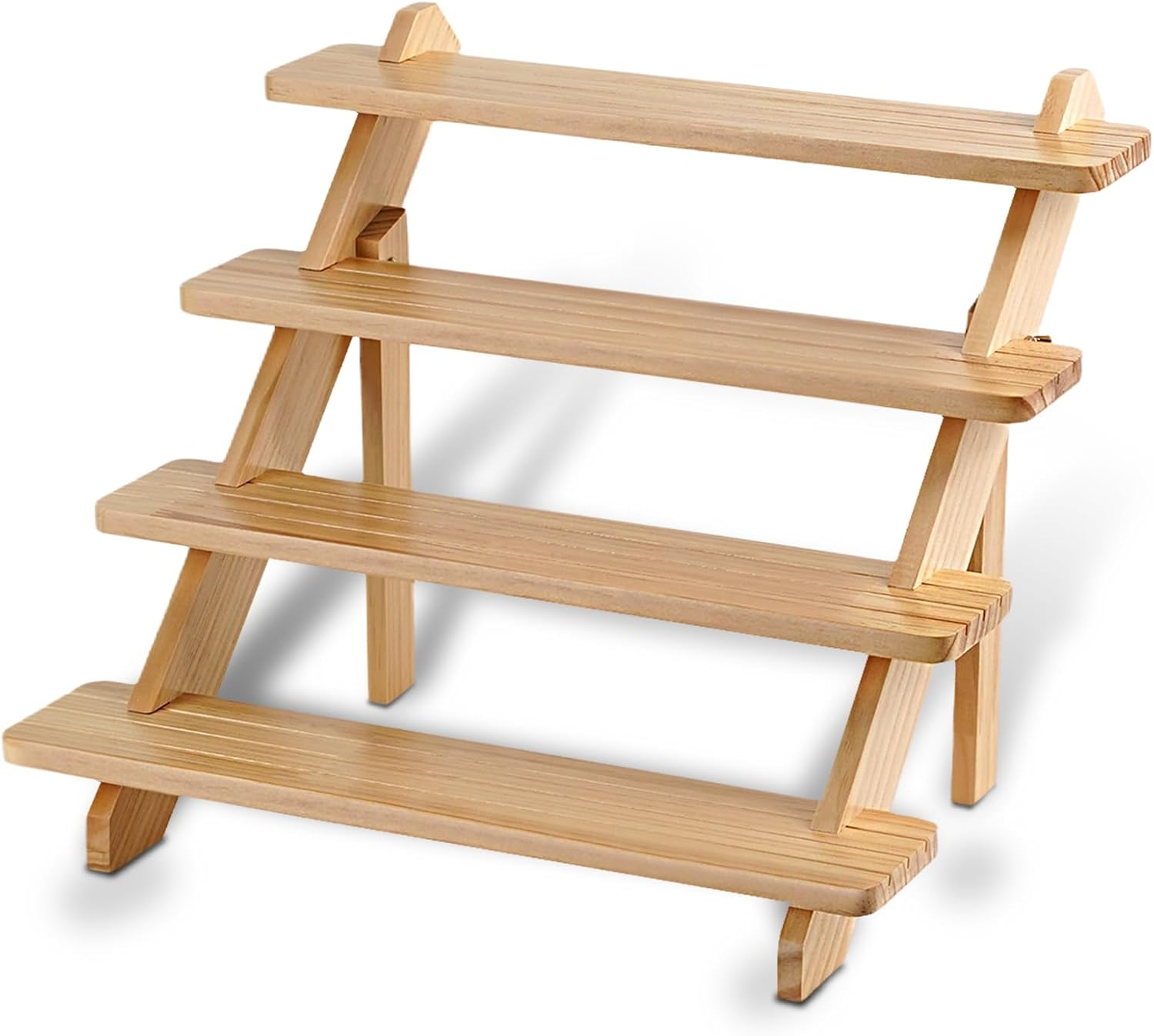 Addreen 4-Tier Bamboo Display Riser Wooden Cupcake Stand With Countertop Retail Display Shelf for Cupcakes01 Addreen 4-Tier Bamboo Display Riser Wooden Cupcake Stand With Countertop Retail Display Shelf for Cupcakes - Image 1