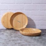 Addreen 7.5 Inch Lightweight Dinner Tableware Classic Bamboo Plates Plant Reusable Wooden Dishes Snack Dessert Serving Tray - Image 3