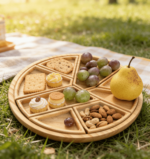 Addreen 8 Removable Compartments Wooden Puzzle Serving Tray   Coffee Table Snack Platter   Candy Organizer & Home Storage Tray - Image 2