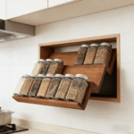 Addreen Adjustable 4-Tier Bamboo Spice Rack Organizer - Expandable Countertop & Drawer Spice Jar Tray for Kitchen Storage - Image 3