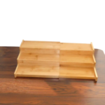 Addreen Bamboo 3-Tier Expandable Retractable Spice Rack Carved Kitchen Cabinet Organizer Storage Trays Food Living Room Bathroom - Image 3