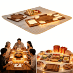 Addreen Bamboo Cheese Board Set for Party & Appetizer Serving - Image 2
