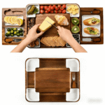 Addreen Bamboo Cheese Board Set for Party & Appetizer Serving - Image 3