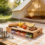 Addreen Bamboo Kitchen Cutting Board with Storage Drawers & Built-in Grater Multifunctional Chopping Board - Image 3